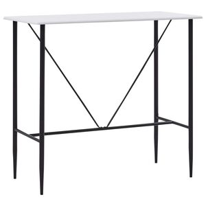vidaXL Table de bar Blanc 120x60x110 cm MDF