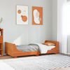 vidaXL Cadre de lit sans matelas cire marron 100x200cm bois pin massif