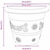 vidaXL Pot &agrave; fleurs rond 6 pcs Rouge brique &Oslash; 26 x 21,5 cm Plastique
