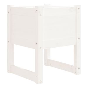 vidaXL Jardini&egrave;re Blanc 40x40x52,5 cm Bois massif de pin