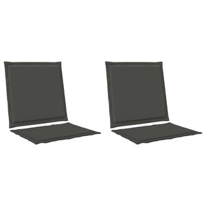 vidaXL Coussins de si&egrave;ge et de dos Polyester Anthracite 47 x 45 x 2 cm