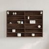 vidaXL Armoire &agrave; vitrine ch&ecirc;ne marron 80x8,5x58 cm bois d'ing&eacute;nierie