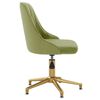 vidaXL Chaises pivotantes &agrave; manger lot de 2 Vert clair Velours