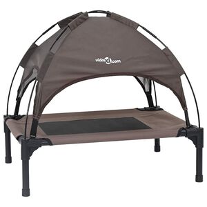 vidaXL Lit pour Chien Marron 62 x 48 x 61 cm Acier
