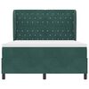 vidaXL Lit &agrave; ressorts avec matelas Vert fonc&eacute; 200 x 140 cm Velours