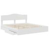 vidaXL Lit de Rangement Blanc 180 x 200 cm Bois d'ing&eacute;nierie