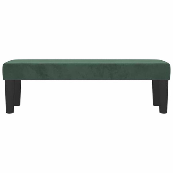 vidaXL | banc | Vert fonc&eacute; 100 x 30 x 30 cm Velours