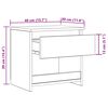 vidaXL Table de chevet Ch&ecirc;ne sonoma 40x30x39 cm Agglom&eacute;r&eacute;