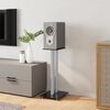 vidaXL Supports de haut-parleurs 2 pcs noir/argenté 2 piliers