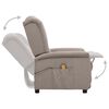 vidaXL Fauteuil de massage Taupe Tissu microfibre