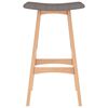 vidaXL Tabourets de bar lot de 2 gris clair tissu