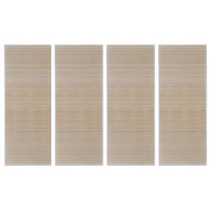 vidaXL Tapis rectangulaires Bambou naturel 4 pcs 120x180 cm