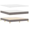 vidaXL Lit &agrave; ressort LED avec matelas Taupe 180 x 200 cm tissu