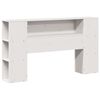 vidaXL Lit biblioth&egrave;que sans matelas blanc 135x190 cm bois pin massif