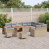 vidaXL Ensemble de canap&eacute; de jardin 13 pcs Beige et Gris clair