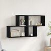 vidaXL &Eacute;tag&egrave;re Murale Ch&ecirc;ne noir 76 x 15 x 53 cm Bois d'ing&eacute;nierie