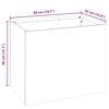 vidaXL Cache-pot de jardin Blanc 50 x 32 x 40 cm Acier lamin&eacute; &agrave; froid
