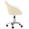 vidaXL Chaises pivotantes &agrave; manger lot de 2 cr&egrave;me tissu
