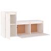 vidaXL Meubles TV 2 pcs Blanc Bois massif de pin