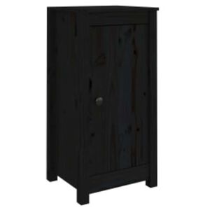 vidaXL Buffets 2 pcs noir 39x35x80 cm bois massif de pin