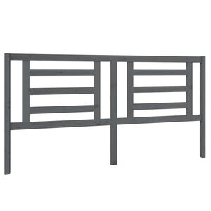 vidaXL T&ecirc;te de lit Gris 186x4x100 cm Bois de pin massif