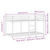 vidaXL Lit superpos&eacute; sans matelas 75x190 cm bois de pin massif