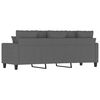 vidaXL Canap&eacute; &agrave; 3 places Gris fonc&eacute; 180 cm Tissu