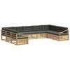 vidaXL Ensemble de canap&eacute;s d'ext&eacute;rieur 9 pcs Blanc et anthracite