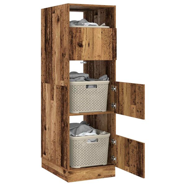 vidaXL Armoire &agrave; Laver avec stockage Bois ancien Bois d'ing&eacute;nierie