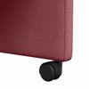 vidaXL Chaises de Salle &agrave; Manger avec Roues 2 pcs Bordeaux tissu
