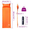 vidaXL Matelas de camping autogonflant avec oreiller 1 personne orange