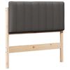 vidaXL T&ecirc;te de lit capitonn&eacute;e Brun et gris fonc&eacute; 90 cm Pin massif