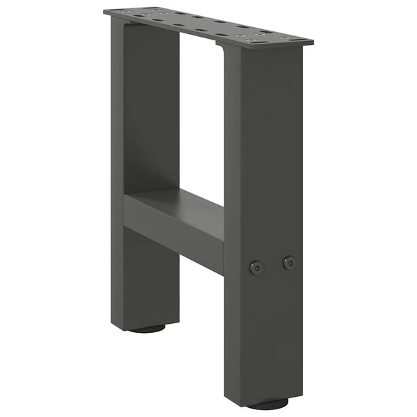 vidaXL Pieds de table basse Anthracite 2 pi&egrave;ces 40 x (30-31) cm Acier