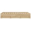 vidaXL Cadre de lit avec tiroirs sans matelas ch&ecirc;ne sonoma 140x190 cm