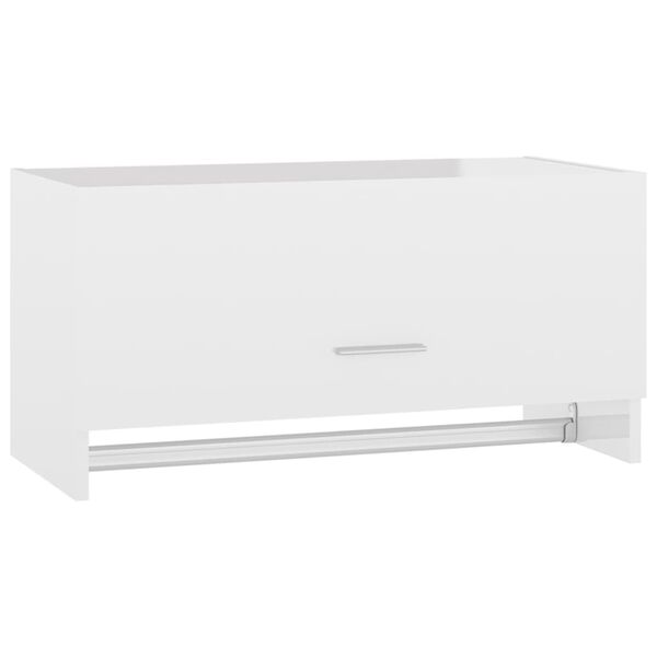 vidaXL Garde-robe blanc brillant 70x32,5x35 cm bois d'ingénierie