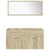 vidaXL Ensemble de meubles de salle de bain 4 pcs ch&ecirc;ne sonoma