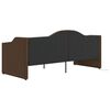 vidaXL Lit avec matelas et &eacute;clairage USB Marron fonc&eacute; Tissu 90x200 cm