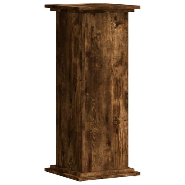 vidaXL Support pour plantes ch&ecirc;ne fum&eacute; 33x33x80 cm bois d'ing&eacute;nierie