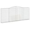 vidaXL Panier de gabions arqu&eacute; 400x30x160/180 cm Fer galvanis&eacute;
