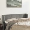 vidaXL T&ecirc;te de lit avec oreilles Gris clair 147x23x78/88 cm Velours