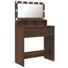 vidaXL Tables de maquillage pour chambre Ch&ecirc;ne brun 80 x 39,6 x 135 cm
