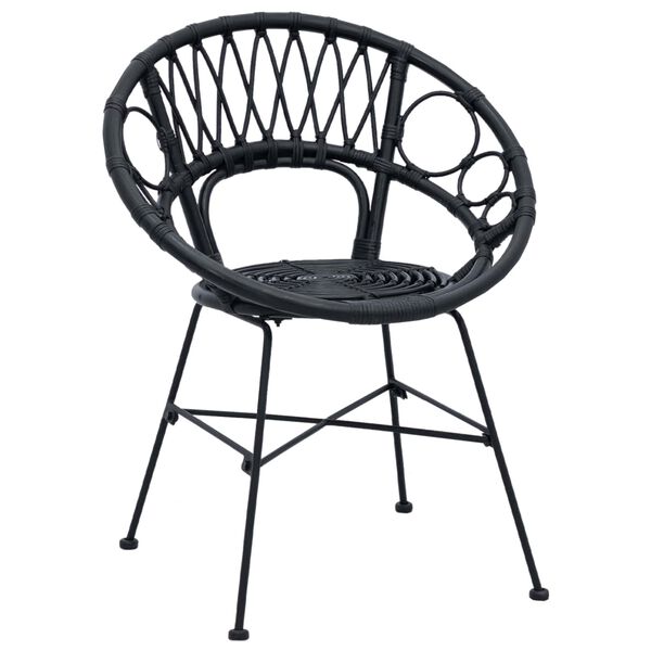 vidaXL Chaise de salle &agrave; manger 2 pcs Noir 49 x 51 x 81 cm