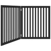 vidaXL Barri&egrave;re pour chien pliable 2 panneaux noir bois de peuplier