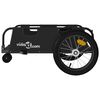 vidaXL Remorque de v&eacute;lo noir tissu oxford et fer