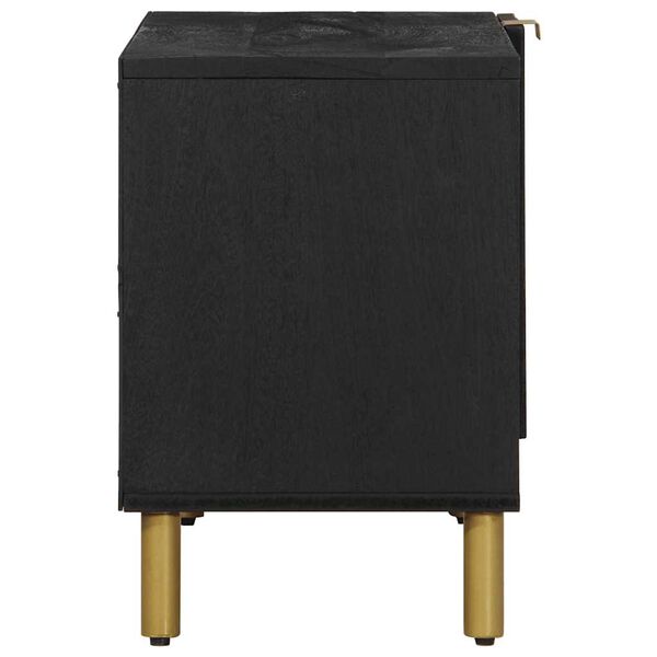 vidaXL Meuble TV noir 80x33x46 cm bois d'ing&eacute;nierie