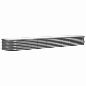 vidaXL Lit sur&eacute;lev&eacute; de jardin Acier galvanis&eacute; Anthracite