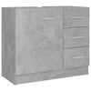 vidaXL Armoire d'&eacute;vier Gris b&eacute;ton 63x30x54 cm Bois d'ing&eacute;nierie