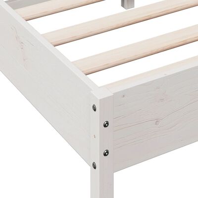 vidaXL Cadre de lit sans matelas blanc 90x200 cm bois de pin massif