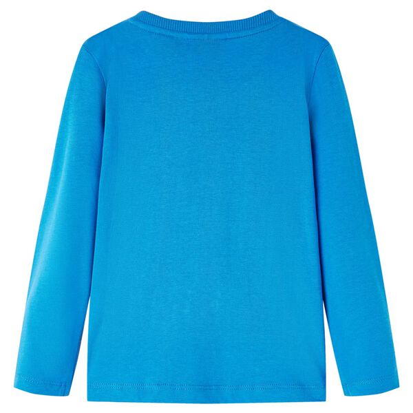 T-shirt enfants &agrave; manches longues bleu cobalt 92