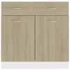 vidaXL Armoire de plancher &agrave; tiroir Ch&ecirc;ne sonoma Bois d&rsquo;ing&eacute;nierie